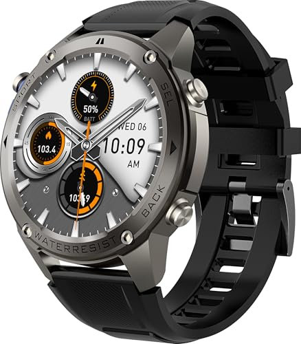 GPS Smart Watch Running Watches, Military Smart Watches with Bluetooth Call Heart Rate Monitor Pedometer Step Counter, Barometer Altitude Compass Smartwatches for Android iOS Phones