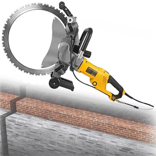 Electric Concrete Cutting Saw,5000w Concrete Wall Groove Cutter Saw Toroidal,with Linkage Water Pump,Concrete Wall Ring Saw,for Cutting Concrete,AC8600
