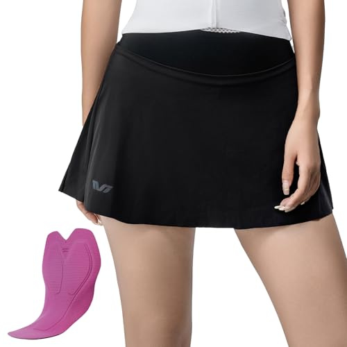 ROCKBROS TVI Damen Fahrradrock 2-in-1 mit Integrierten Shorts | Radrock, Tasche, Hohe Taille, mit oder ohne Sitzpolster, für Radfahren Tennis und Outdoor Sport