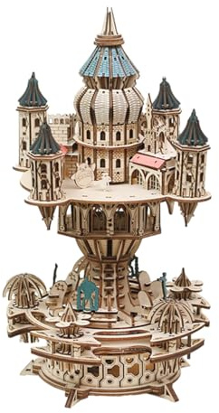 ToyGhillied Puzzle 3D en bois pour adultes, 534 pièces, boîte à musique, steampunk à monter soi-même, puzzle mécanique en bois, décoration de bureau à faire soi-même