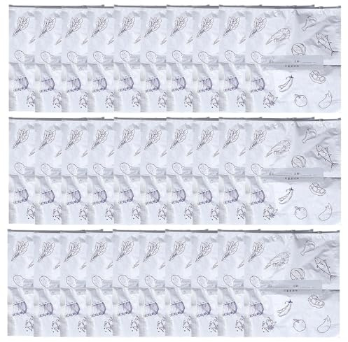 Lot de 30 sacs alimentaires réutilisables, réutilisables, avec fermeture coulissante, pour le déjeuner, avec revêtement en aluminium, pour sandwich, salade de légumes, céréales