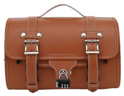 ycezw Gepäcktasche für Motorrad, Vintage-Koffer, Retro-Seite, robuster Rucksack zur Aufbewahrung von Zubehör auf langen Reisen mit Motorrad Cruiser für Straße, lange Fahrten