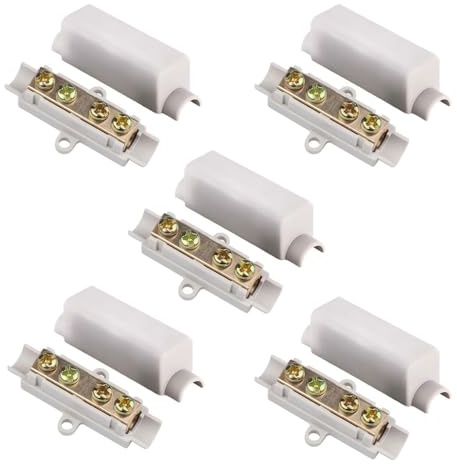 5 morsetti per cavi conduttori in ottone, alloggiamento in ABS, morsettiera a filo d'urto, 1000 V, 100 A, adatto per filo da 2,5 a 16 mm² per plafoniere, interruttore Amperemeterve
