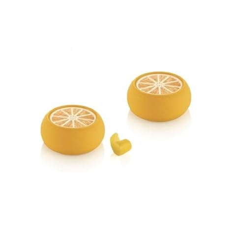 silikomart Stampi in Silicone per Dolci THE SLICE OF CITRUS 100 Monoporzioni 100 ml | Stampo Professionale per Mousse e Semifreddi con Cutter Incluso per Pasticceria Moderna