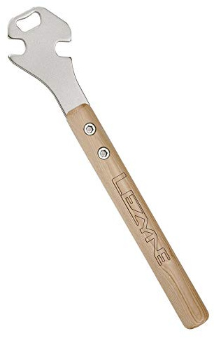 Lezyne Classic Pedal Rod Pedalschlüssel, Nickel/Wood, 360 mm