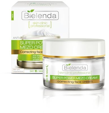 Bielenda Professional Mezo Crema Correttiva Anti-Rughe, Trattamento Anti-Età per Pelle Mista, Grassa e a Tendenza Acneica, Giorno/Notte, 50 ml