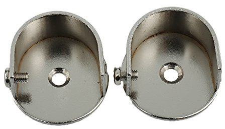 2 Stück Rundrohr Halterung, Gardinenstangenhalter Edelstahl, Gardinenstange Halterung mit Schrauber, Metall Vorhangstangenhalter Wandhalterung Stangenhalterung für Vorhänge, Bäder, Schränke, 28mm