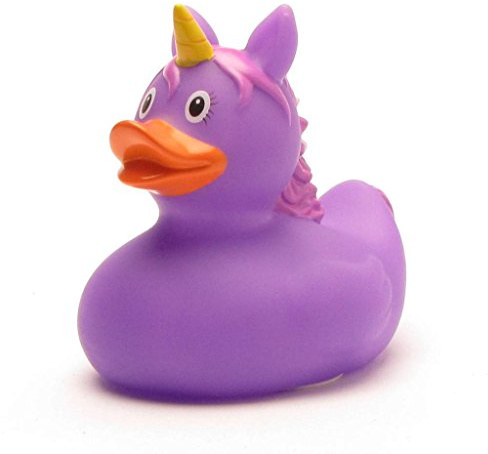 Duckshop I Badeente Einhorn lila I Quietscheente I L: 7,5 cm I Quietscheentchen I Geschenk Fantasy-Fans I Präsent Sammler