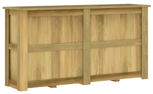 vidaXL Kiefernholz Imprägniert Hochbeet Pflanzkübel Blumenkasten Pflanzkasten Blumenkübel Pflanzbeet Gemüsebeet Gartenbeet 196x50x100cm