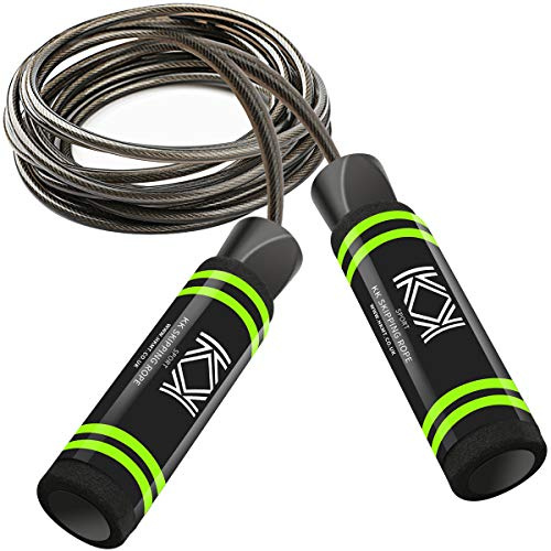 KK Skipping Rope, jumping rope for men and women fitness workout exercise training, Tangle-Free adjustable Speed Jump Rope for exercise fitness workouts, fat-burning exercises, boxing, toning.