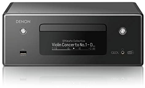 Denon RCD-N11DAB Kompaktanlage, HiFi Verstärker, CD-Player, Internetradio, Musikstreaming, HEOS Multiroom, Bluetooth und WLAN, AirPlay 2, Alexa Kompatibel, 2 Optische TV-Eingänge, DAB+ Radio, Schwarz