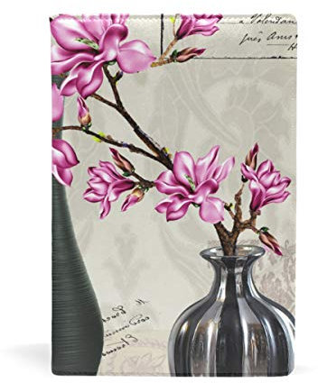 MONTOJ Violette Blumenvase, personalisierbar, Bucheinband bis zu 22,1 x 14,7 cm