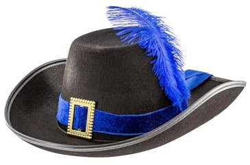Deiters Hut Musketier mit Feder schwarz/blau 59