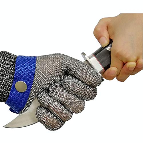 WXYZ Guantes Anticorte Guantes De Acero Inoxidable 361L Resistentes A Cortes, Guantes De Trabajo De Seguridad De Protección De Nivel 5, Utilizados para El Sacrificio De La Cocina Y El Jardín, 1 Pieza