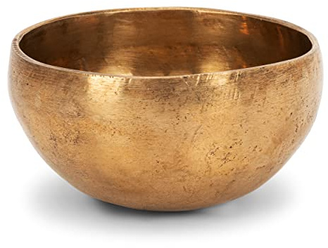 NKlaus Ø 10cm cuenco tibetano de latón martillado a mano sin barra de sonido Esotheric bowl Klangwelten hecho a mano 3653
