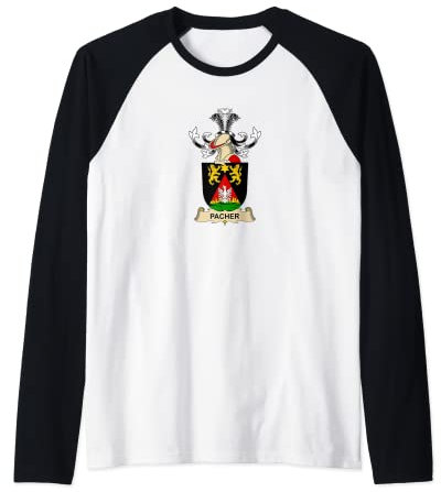 Escudo de armas Pacher - Escudo de la familia Camiseta Manga Raglan