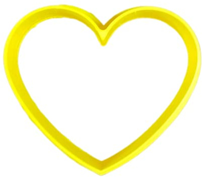 The Cookie Cutter Hub Tagliabiscotti a forma di cuore, 6 cm, per biscotti, biscotti, decorazione di cottura in argilla
