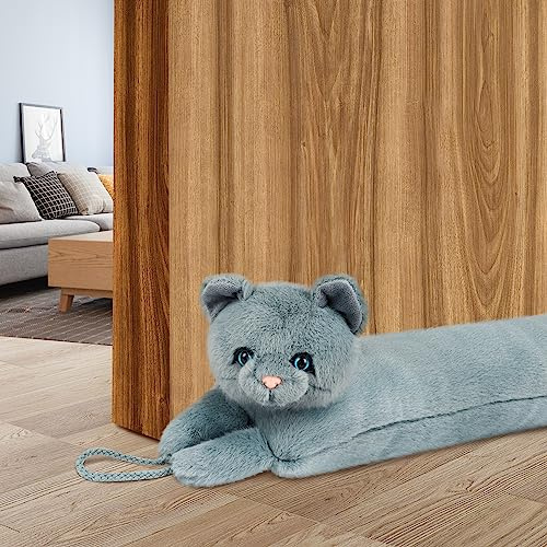 NABOWAN Under Door Draft Stopper 38 inch - Adorable Cat Heavy Duty Door Draft Blocker for Door & Window, Animal Draft Stoppers for Bottom of Door