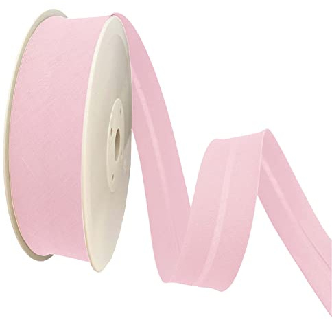 TEXTEX = 30 mm Breites Schrägband. 50% Baumwolle und 50% Polyester. Stück von 10m - (Rosa)