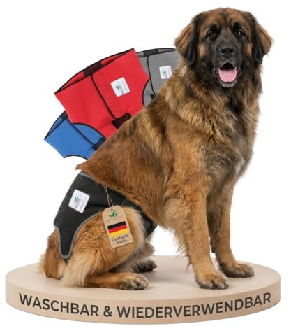 NATURE PET Premium Läufigkeitshose für Hündinnen – Hochwertige & Bequeme Hundewindeln für Hündinnen & Rüden – Waschbare Inkontinenz-Hundewindel ohne Einfädeln der Rute – XL/Netz