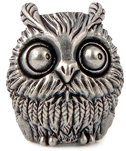 FLAMEDUKE Messer-Schlüsselband-Perlen, EDC-Paracord-Perlen, 550 Paracord-Perlen, handgegossene Metall-Kupfer-Eulen-Schädel-Anhänger, für DIY-Paracord-Zubehör, Messer, Charms, Bartperlen für Männer