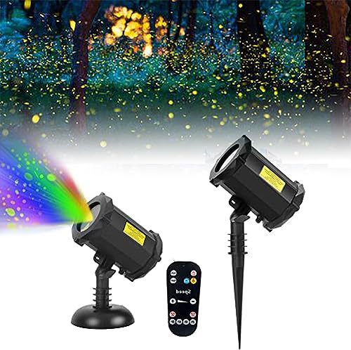 BOBVB Luci da Giardino, Proiettore di Natale a Stella, Luce a lucciola Mobile a LED con Telecomando Impermeabile IP65 Giardino Esterno, Festival, Festa, Halloween, Luci Natalizie