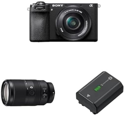 Sony Alpha 6700 | APS-C Mirrorless Camera with Sony 16-50mm Lens + Adventure kit with E 70-350mm F4.5-6.3 G OSS Lens and Rechargable Battery Pack