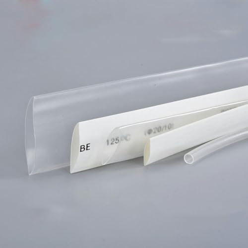 Tubo termoretraibile trasparente da 1 metro Tubo termorestringente trasparente Kit filo avvolgente Tubo termorestringente 2:1 Connettore filo avvolgente-Trasparente-180MMX1 metro