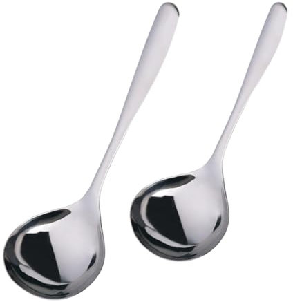 MAEXUS® Suppenkelle 304 Edelstahl Schöpflöffel【2 Stück - 17/19.5 cm 】Suppenkelle Klein Soßenkelle für Den Täglichen Gebrauch Suppenkelle aus Edelstahl, Suppenkelle für Bankette Kleine Küchen