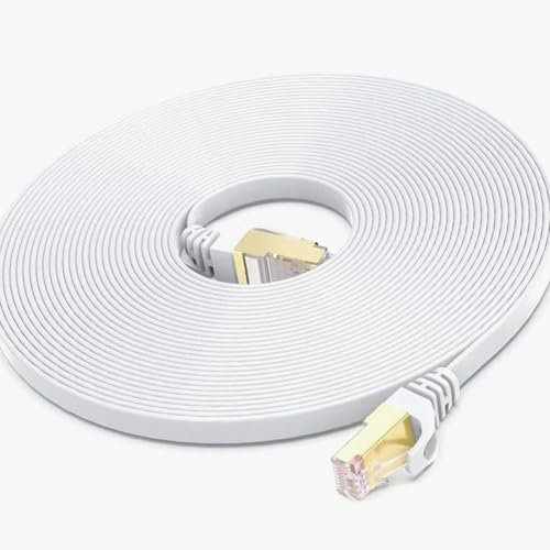 Cavo Ethernet Cat8 da 4 m – Cavo di rete LAN Internet ad alta velocità per impieghi gravosi – 4m, bianco