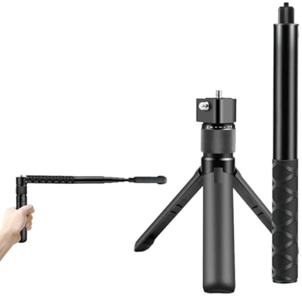 Time Handle Stativ med Selfie Stick, 120 Cm Förlängd Selfie Stick, 360 Grader Roterbar, för X4, X3, ONE X2, ONE X, ONE RS