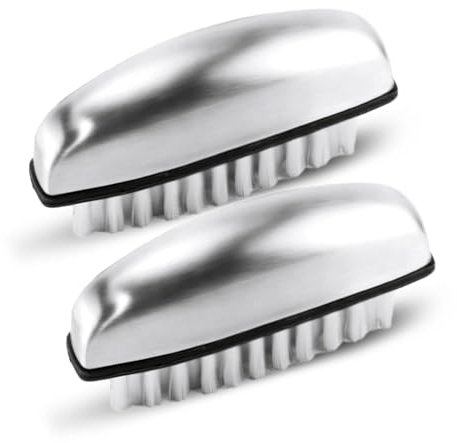 2 Pezzi Spazzole per Unghie in Acciaio Inox, Spazzole per il Lavaggio a Mano, Setole dure Spazzola per la Pulizia delle Unghie per Pulire Mani, Unghie, Piedi, Dita dei Piedi