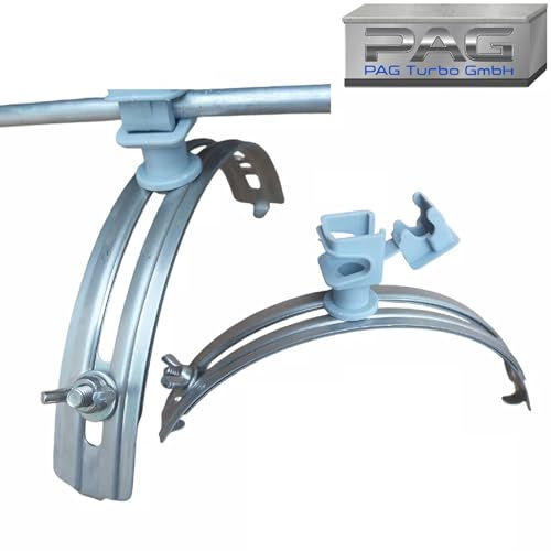 PAG Turbo GmbH® - Blitzschutz Blitzableiter Material, Tiefenerder, Φ8 Aluminium Draht, Halter, Klemmen, Verbinder und viel mehr (Firstziegelhalter Edelstahl - grau)
