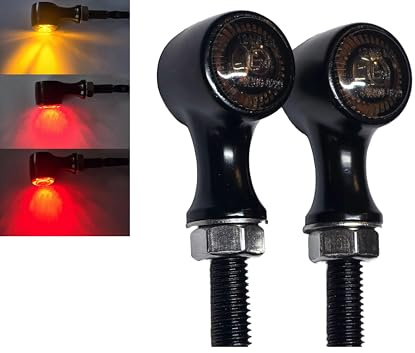 Morax ® 3in1 LED Motorrad Blinker Rücklicht Fahrlicht 12V 2 Stück Universal Scooter Quad Supersportler Streetfighter E-Prüfzeichen Aluminiumgehäuse, Schwarz Getönt Motorcycle Taillight