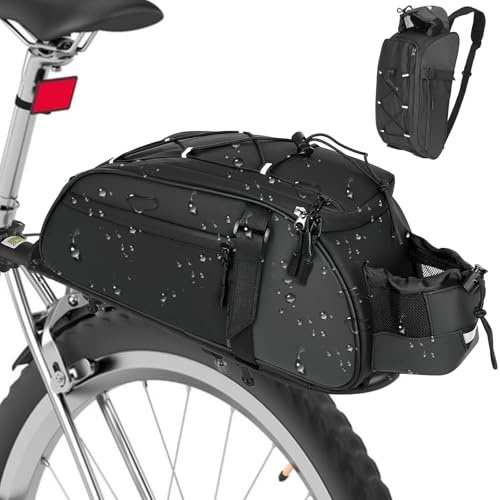 Aceshop Borsa Bici Posteriore, 8L Borsa per Bicicletta Impermeabile Borsa per Portapacchi Bicicletta Bici Borsa Posteriore Cremagliera Borsa da Viaggio Multifunzionale Riflettenti per Ciclismo MTB