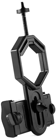 CABLEPELADO - Soporte Adaptador Universal para Teléfonos con Microscopios, Telescopios y Binoculares | Diseño Versátil con Fijación | Rotación 360º | Versátil y Multiusos