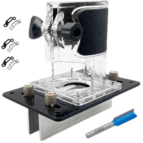 Bracket Per Fresatrice Per Lavorazione Legno Base per Router 2 in 1 per | Guida Multifunzionale di Precisione per Collegamenti Armadi Finestre Ante e Pannelli