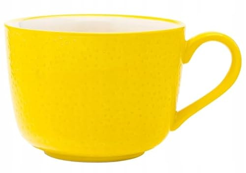 Kaffetasse XXL Teetasse Tropicana Obst-Motiv Keramik Becher 470ml (Zitrone)