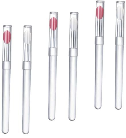 NULYLU 6pièces Pinceaux à Silicone Avec Couvercle Applicateurs Et Masque Labial Outils De Maquillage