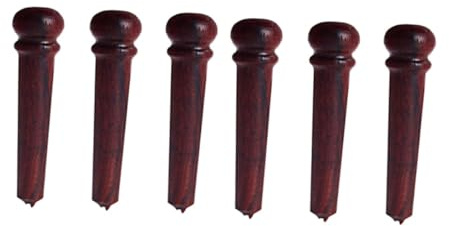 YARNOW 6pcs Redwood Acoustic Guitar Bridge Pins String Pegs Set for Folk Guitar Musical Instrument Accessories