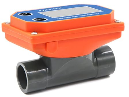 Flussometro digitale a turbine, adatto per irrigazione di fattorie e giardini con display LCD, misura acqua, benzina, cherosene, metanolo, metanolo
