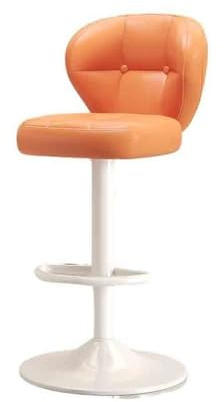 Hög kökssits Hem Lyft Vridbart ryggstöd Stol Barstol Reception Kassörstol Island Skrivbordsstol Lätt Lyxig Hög pall(Orange)