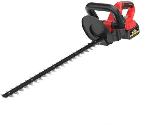 GreenGoo Cordless Hedge Trimmer - 480mm Cutting Length, 15mm Cutting Width Blade - Lightweight Handheld Garden Cutter with Battery & Charger Included