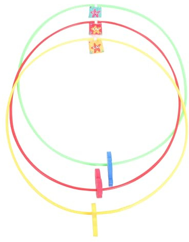 YARNOW Set 3 Anelli da Immersione per 80Cm Giocattoli da Piscina Educativi Bordi Lisci e Colori Vivaci Strumento per Allenamento Subacqueo e Divertimento Estivo in Acqua