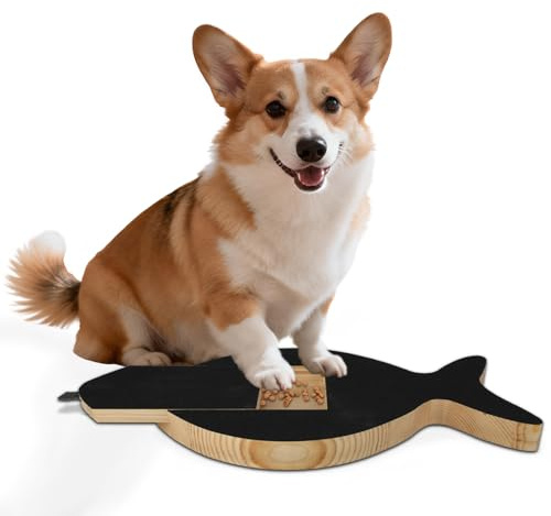 Vivifying Dog Nail Scratch Board with Treat Drawer, Stress-Free Nail Filing Tool for Dogs, Alternative to Clippers for Front Paw Nails, Interactive Training Scratch Pad with Extra Sandpaper