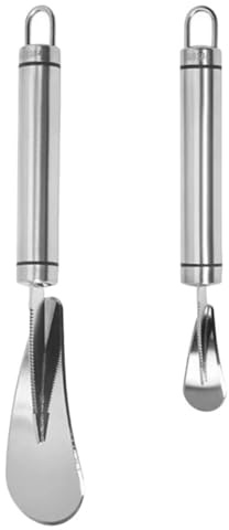 Homoyoyo Lot de 2 Couteaux à Pamplemousse en Acier Inoxydable, Éplucheurs Multifonctionnels pour Fruits, Ouvre-agrumes Robuste et Ergonomique, Outil Cuisine Pratique pour Peler Oranges