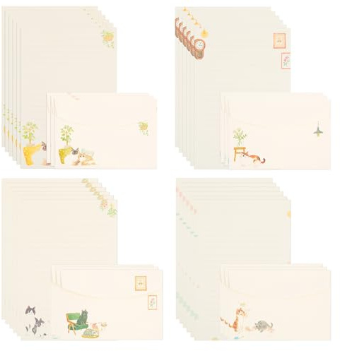 Candcamp Letter Writing Set with 48 Pcs Writing Paper and 24 Pcs Envelopes