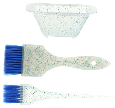 Cuenco para Teñir el Cabello Profesional, Juego 1 Set Azul | Plástico, Uso en Salón y DIY Personal, Accesorios para Tintura y Recipiente de Aplicación