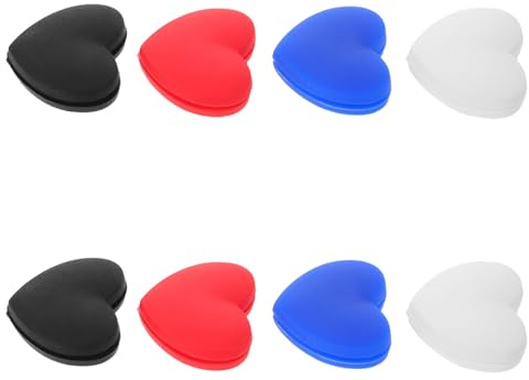 Gatuida 8 Pezzi Smorzatori Vibrazioni per Racchette da Tennis a Forma di Cuore in Silicone, Accessori Antivibrazione per Allenamento e Pratica, Kit Ammortizzatori Colorati per