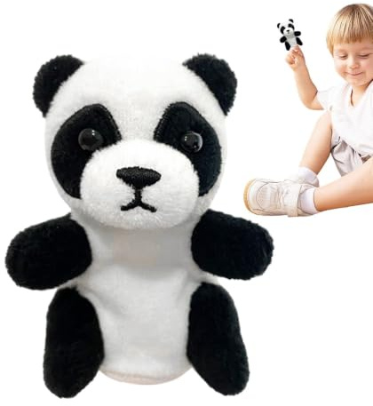 Marioneta de peluche, títeres de mano para títeres de mano panda | Pequeños títeres de animales de dibujos animados, para niños pequeños